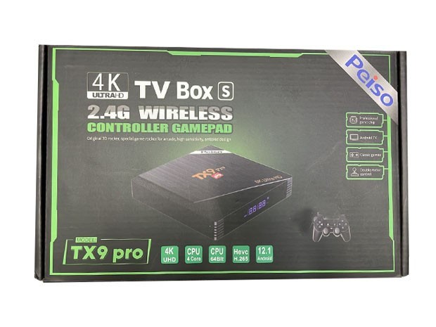 &uu CONSOLA ARCADE TV BOX + 1 JOYSTICK INALAMBRICO TX9 PRO